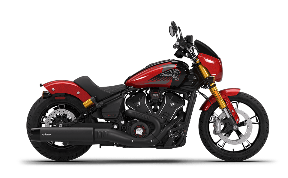 101 Scout Sunset Red Metallic with Graphics